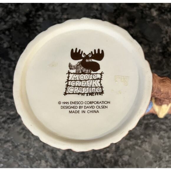 (3) Enesco Moose Creek Crossing 3D Mugs 1995 Go Fishin’, Get Loose, Go Wild - Picture 10 of 14